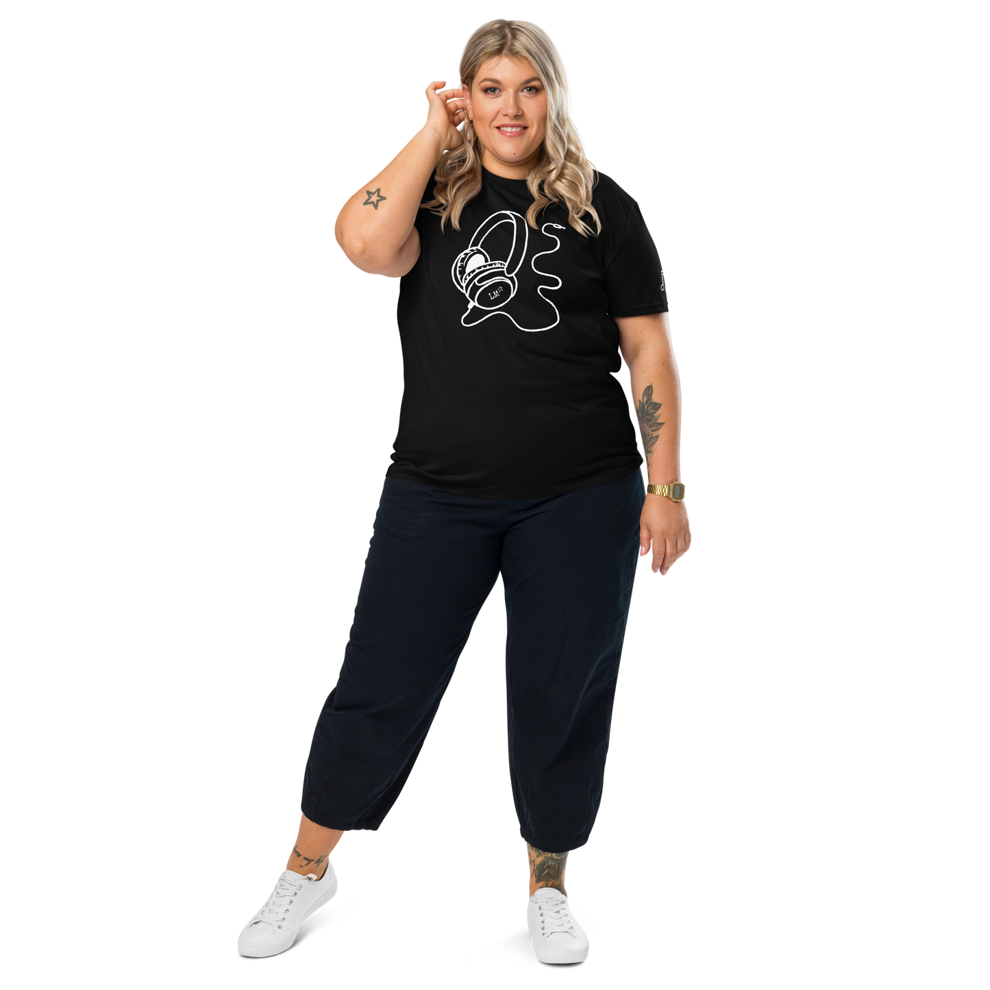 Headphones t-shirt (Red / Black)