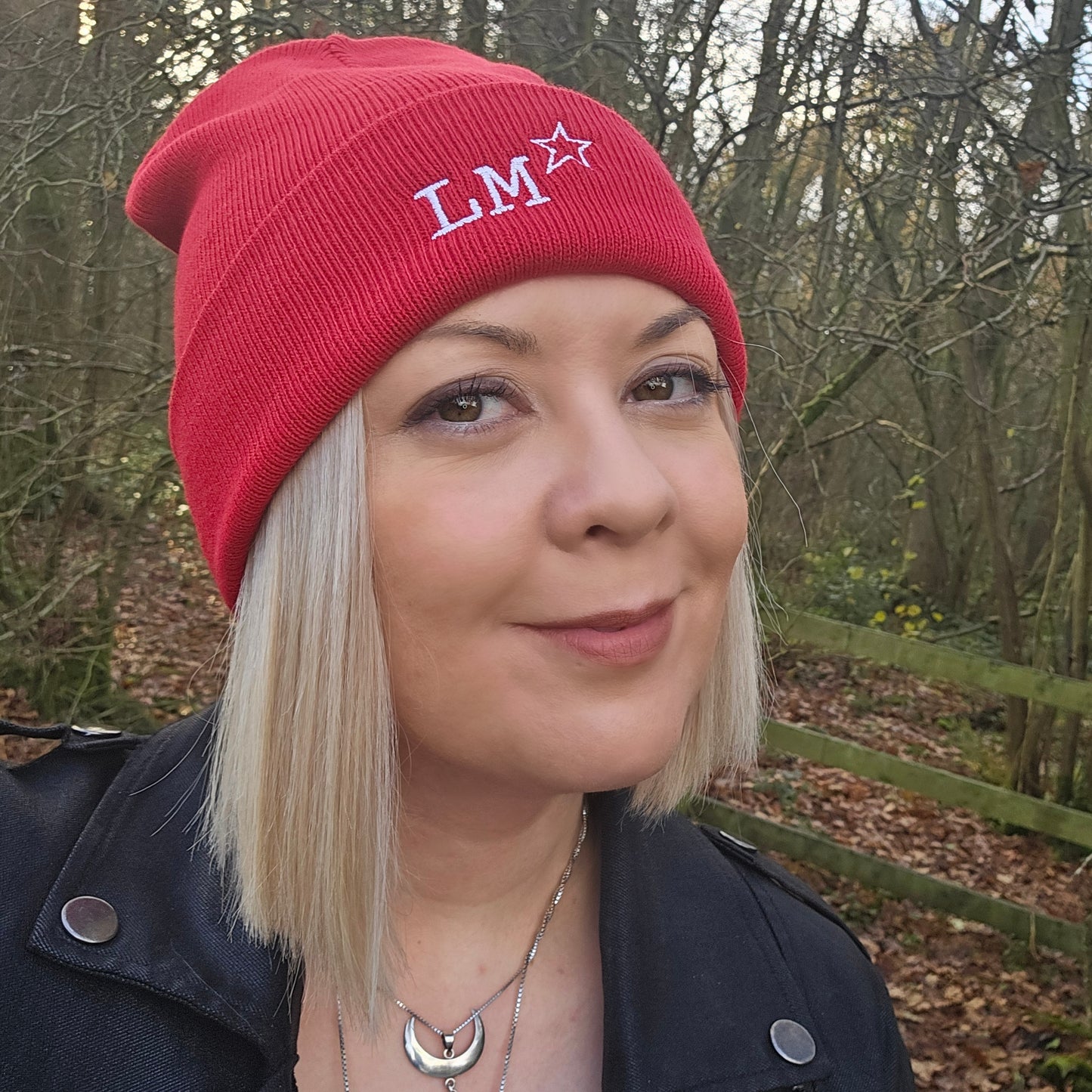 Embroidered LM beanie hat