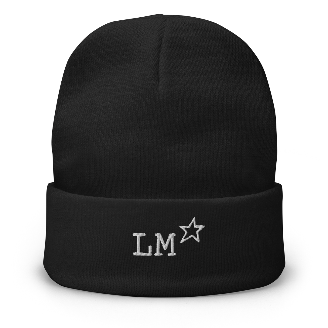 Embroidered LM beanie hat